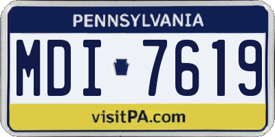 PA license plate MDI7619