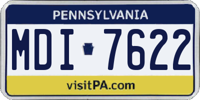 PA license plate MDI7622