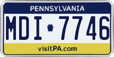 PA license plate MDI7746
