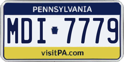 PA license plate MDI7779