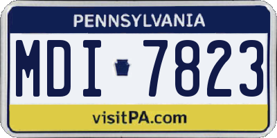 PA license plate MDI7823
