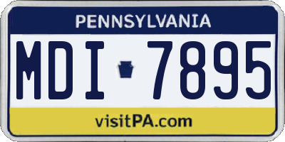 PA license plate MDI7895