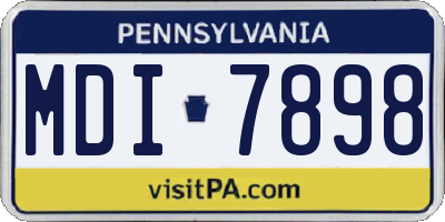 PA license plate MDI7898