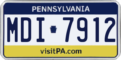 PA license plate MDI7912