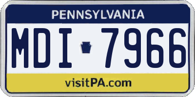 PA license plate MDI7966