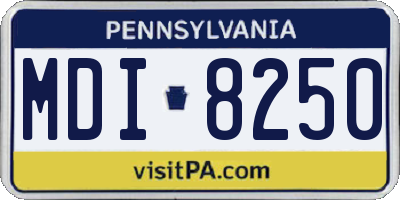 PA license plate MDI8250
