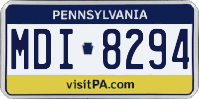 PA license plate MDI8294