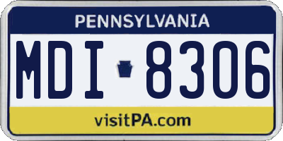 PA license plate MDI8306