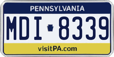 PA license plate MDI8339