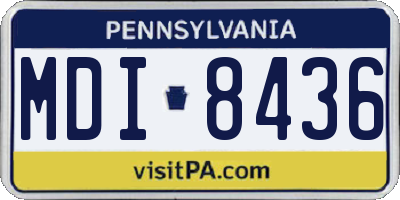 PA license plate MDI8436