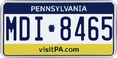 PA license plate MDI8465