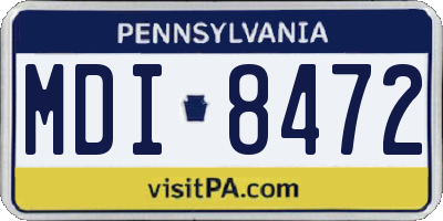 PA license plate MDI8472