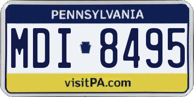 PA license plate MDI8495