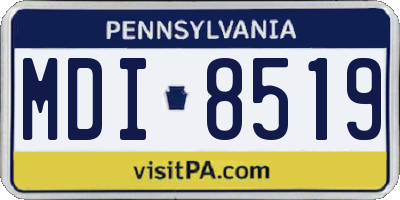 PA license plate MDI8519