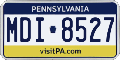 PA license plate MDI8527