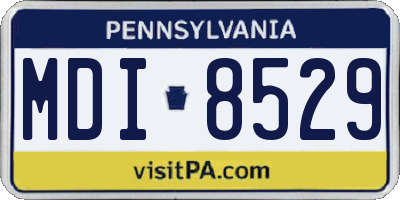 PA license plate MDI8529
