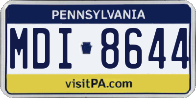 PA license plate MDI8644