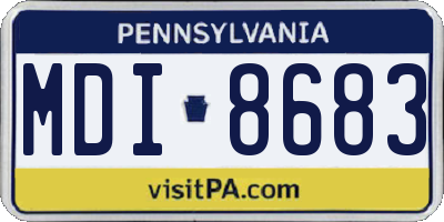 PA license plate MDI8683
