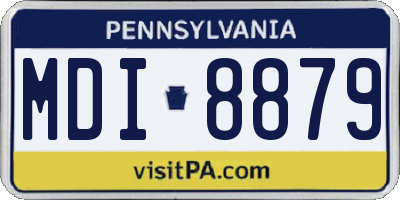 PA license plate MDI8879