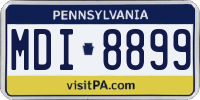 PA license plate MDI8899