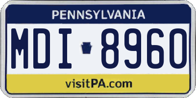PA license plate MDI8960