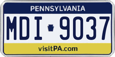 PA license plate MDI9037