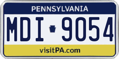PA license plate MDI9054