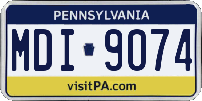 PA license plate MDI9074