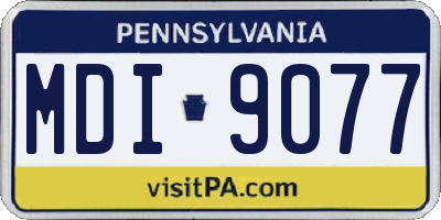 PA license plate MDI9077