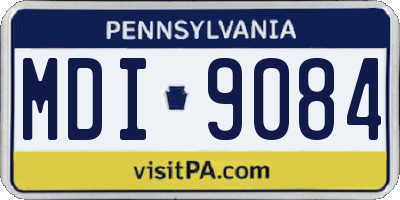 PA license plate MDI9084
