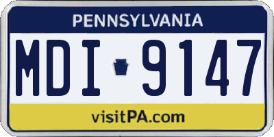 PA license plate MDI9147