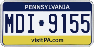PA license plate MDI9155