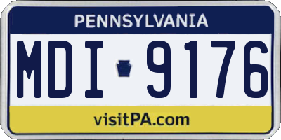 PA license plate MDI9176