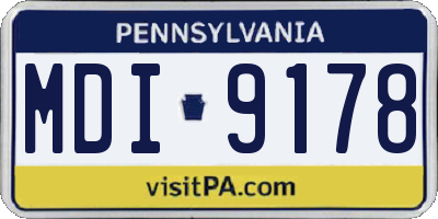 PA license plate MDI9178