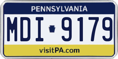 PA license plate MDI9179