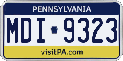 PA license plate MDI9323