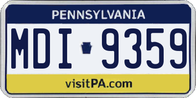 PA license plate MDI9359