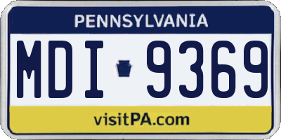 PA license plate MDI9369