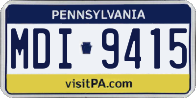PA license plate MDI9415
