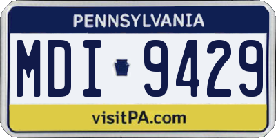 PA license plate MDI9429