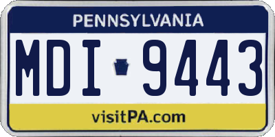 PA license plate MDI9443