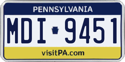 PA license plate MDI9451