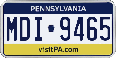 PA license plate MDI9465