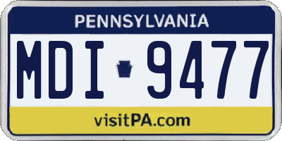 PA license plate MDI9477