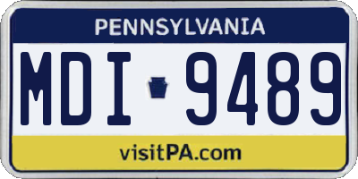 PA license plate MDI9489