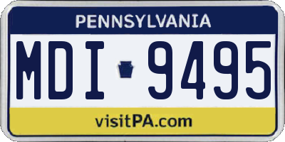 PA license plate MDI9495