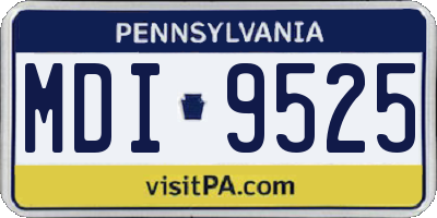 PA license plate MDI9525
