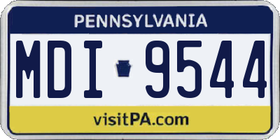 PA license plate MDI9544