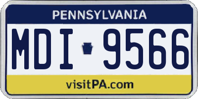 PA license plate MDI9566