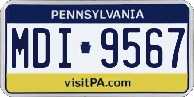 PA license plate MDI9567